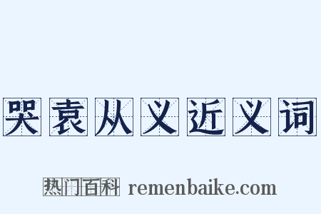 哭袁从义近义词是什么意思的图片